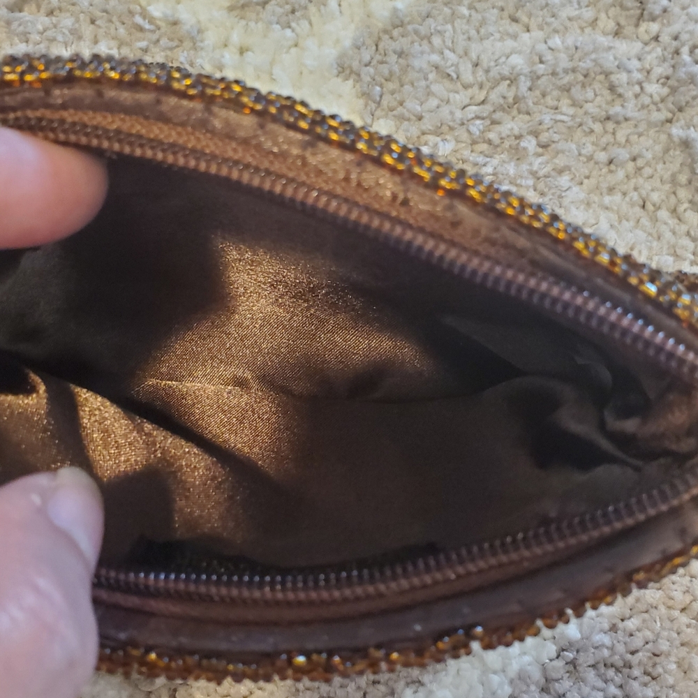 🆕️Vintage Goldish Brown Beaded Women's Bag - Picture 4 of 5